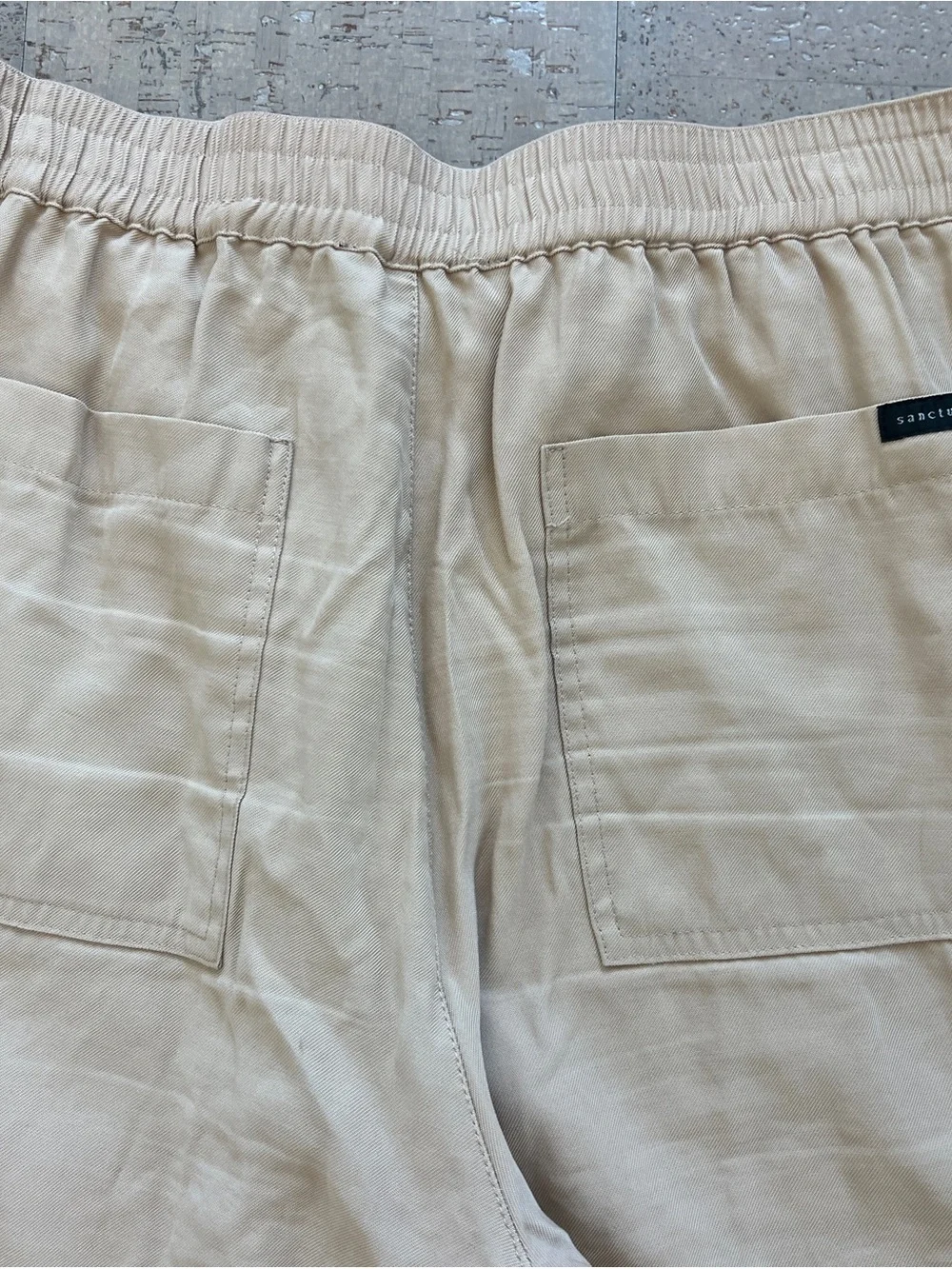 Sanctuary Cargo Jogger Pants Women’s Size 30 Cream Utility Elastic Waist Ankle